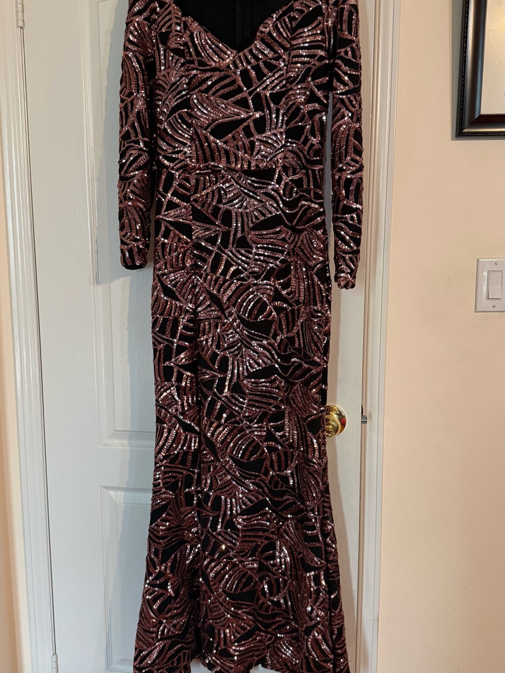 Fashion Nova Shining Lights Sequin Maxi Dress - Pink/Black - Picture 4 of 12